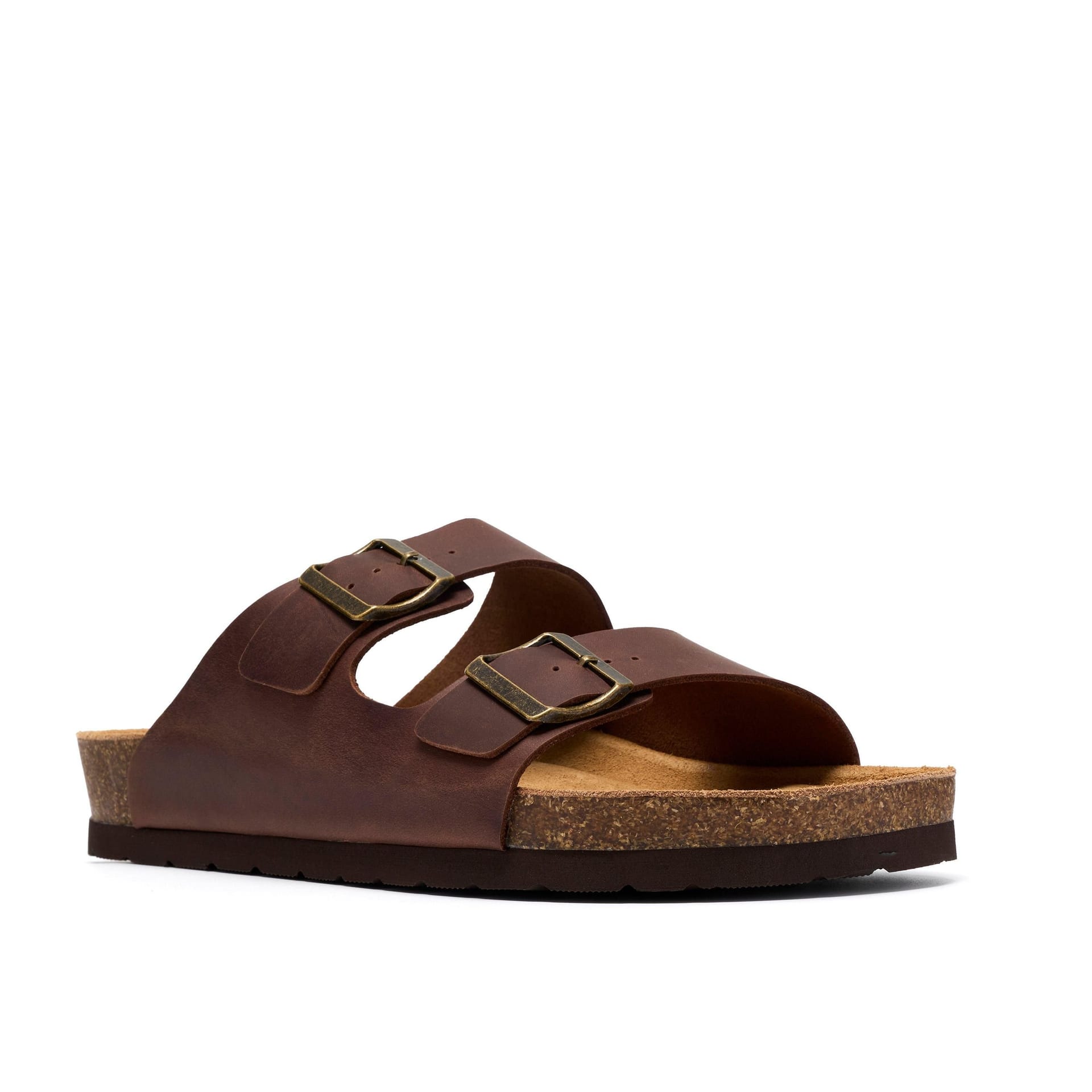 Clarks Clarks Men's Sidmouth Strap Brown Leather Sliders - 4