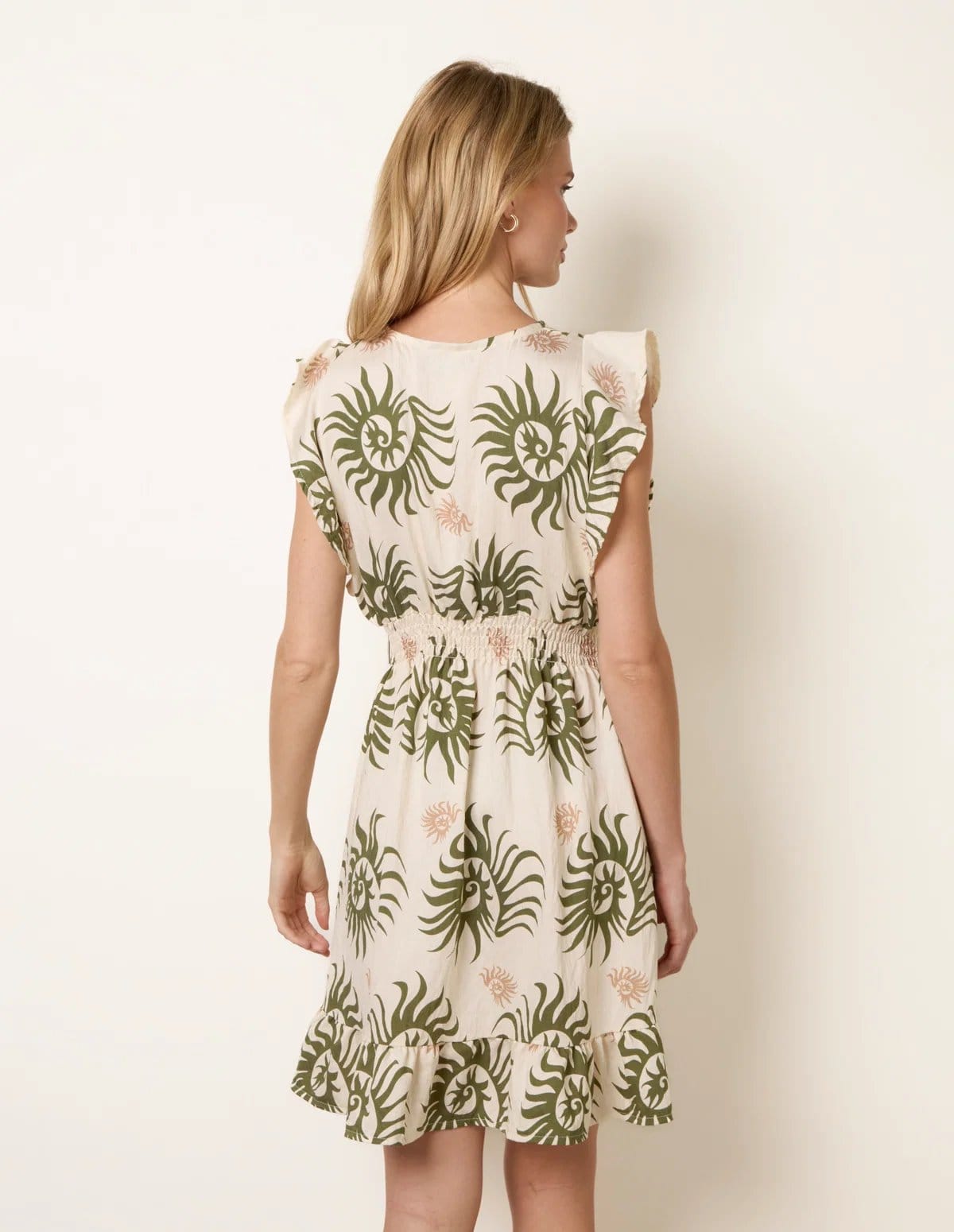 Blue Vanilla Printed Crossover Dress - 4