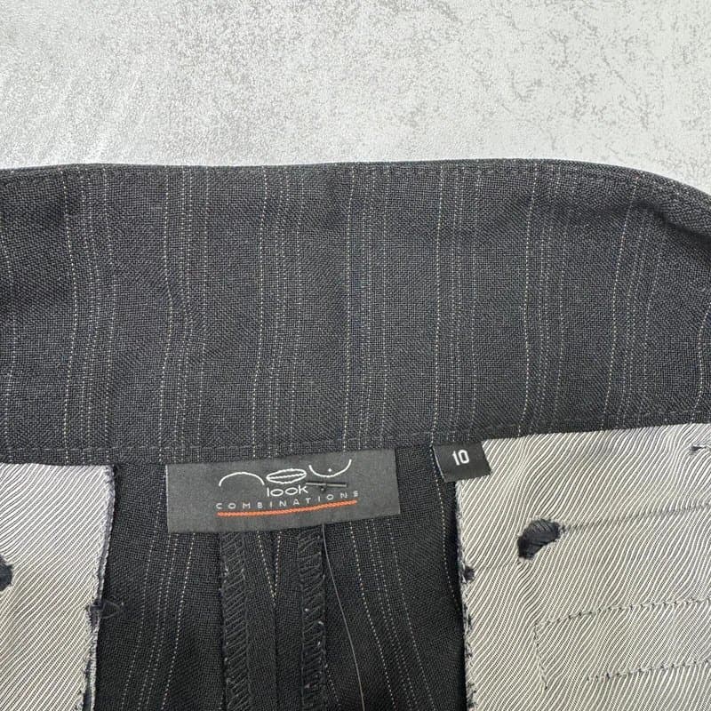 New Look Y2K vintage tailored bootcut trousers formal office mid rise stripe pinstripe