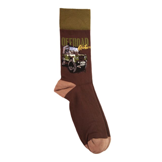 Simply Essentials Simply Essentials Men's Toys Safari Truck Socks in Brown - 3