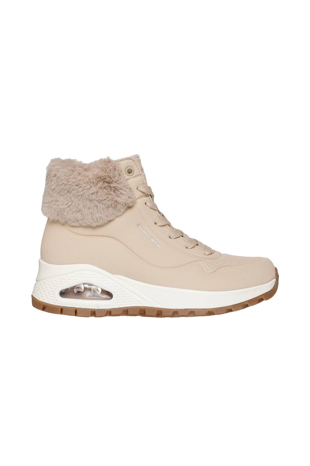 Skechers Skechers Women's UNO RUGGED Faux Fur Collar Lace Up Sneaker Boot W/ Air-Cooled Mf Sand - 1