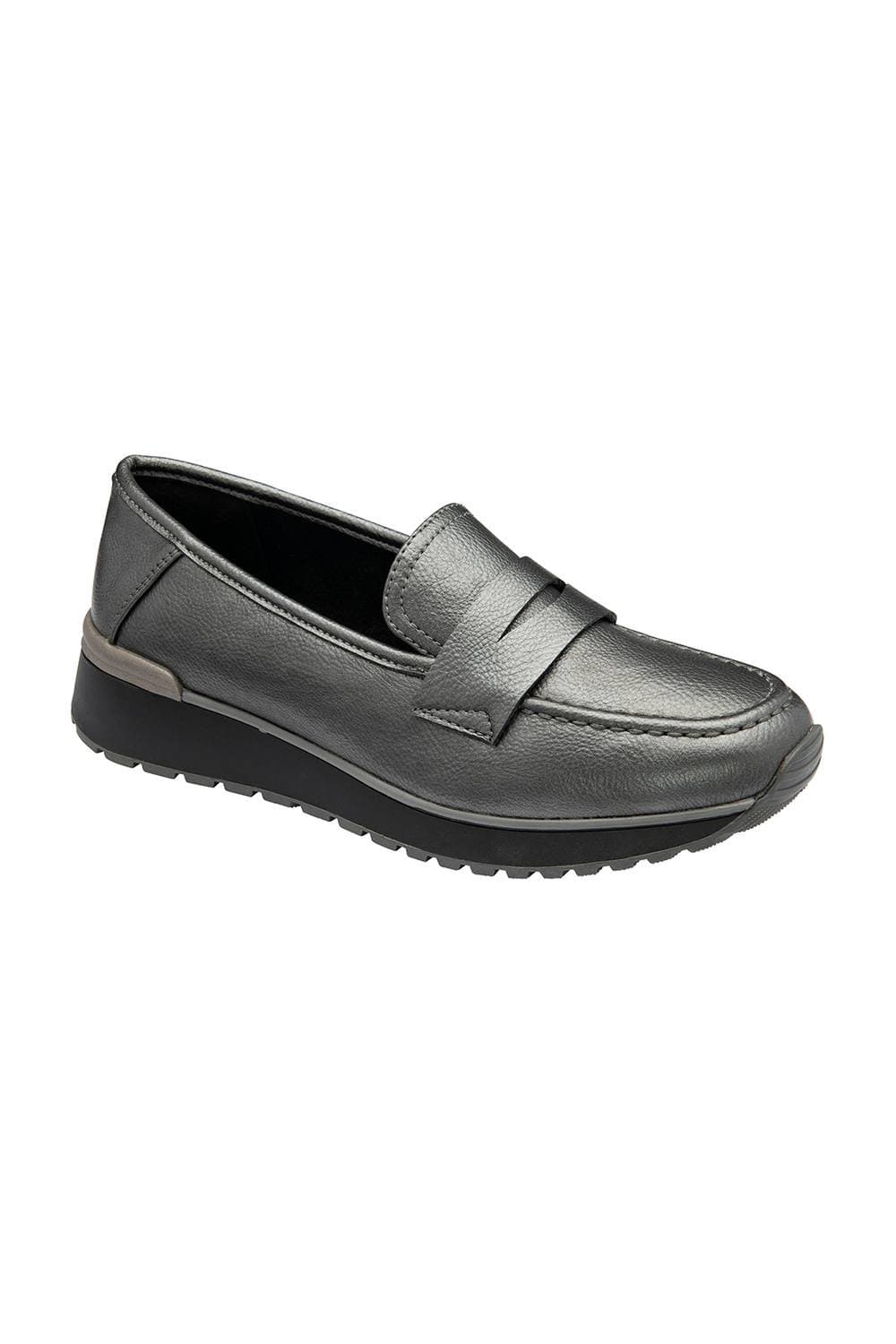 Lotus Lotus Grey Leather Casual Shoes