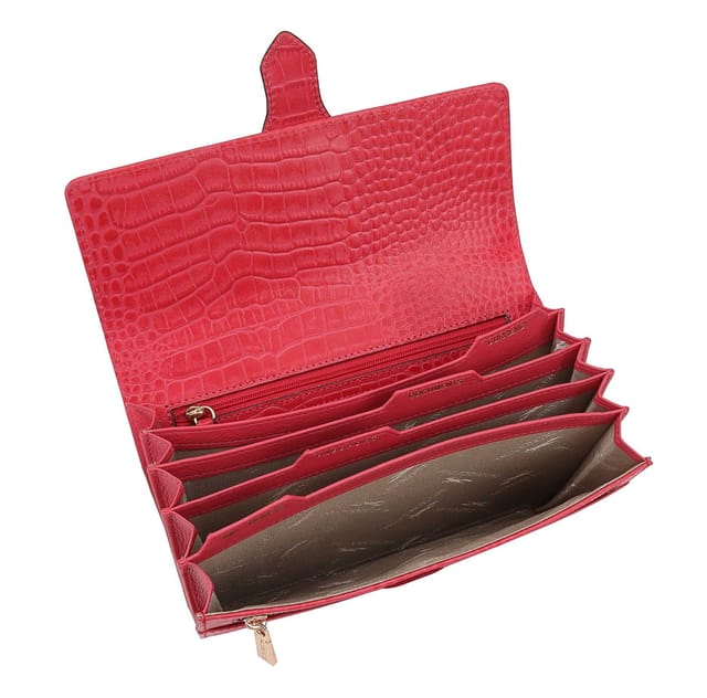 Paul Costelloe Paul Costelloe Women's Florence Leather Purse in Pink - 2