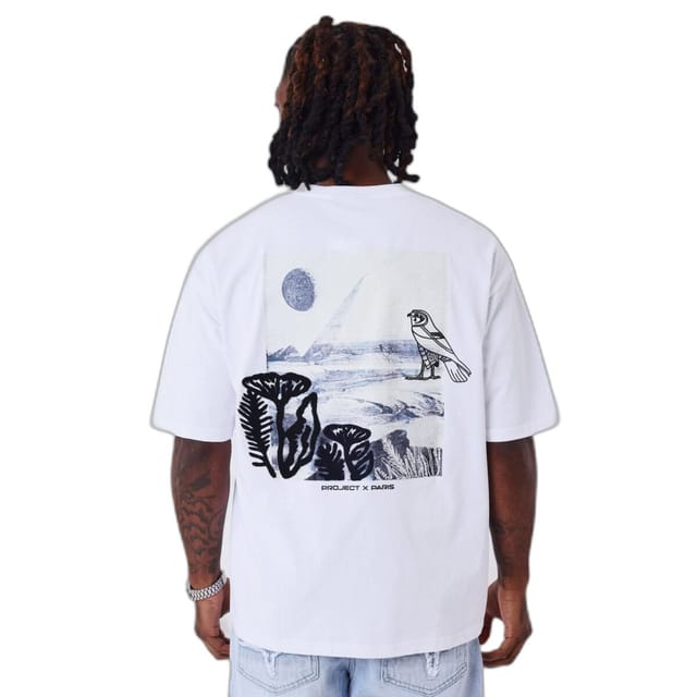Project X Paris Project X Paris Men's Embroidered T-Shirt in White - 3