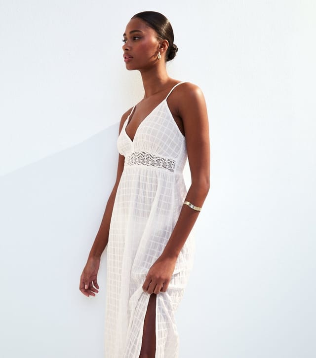 New Look Women's White Lace Insert Maxi Dress New Look - 2