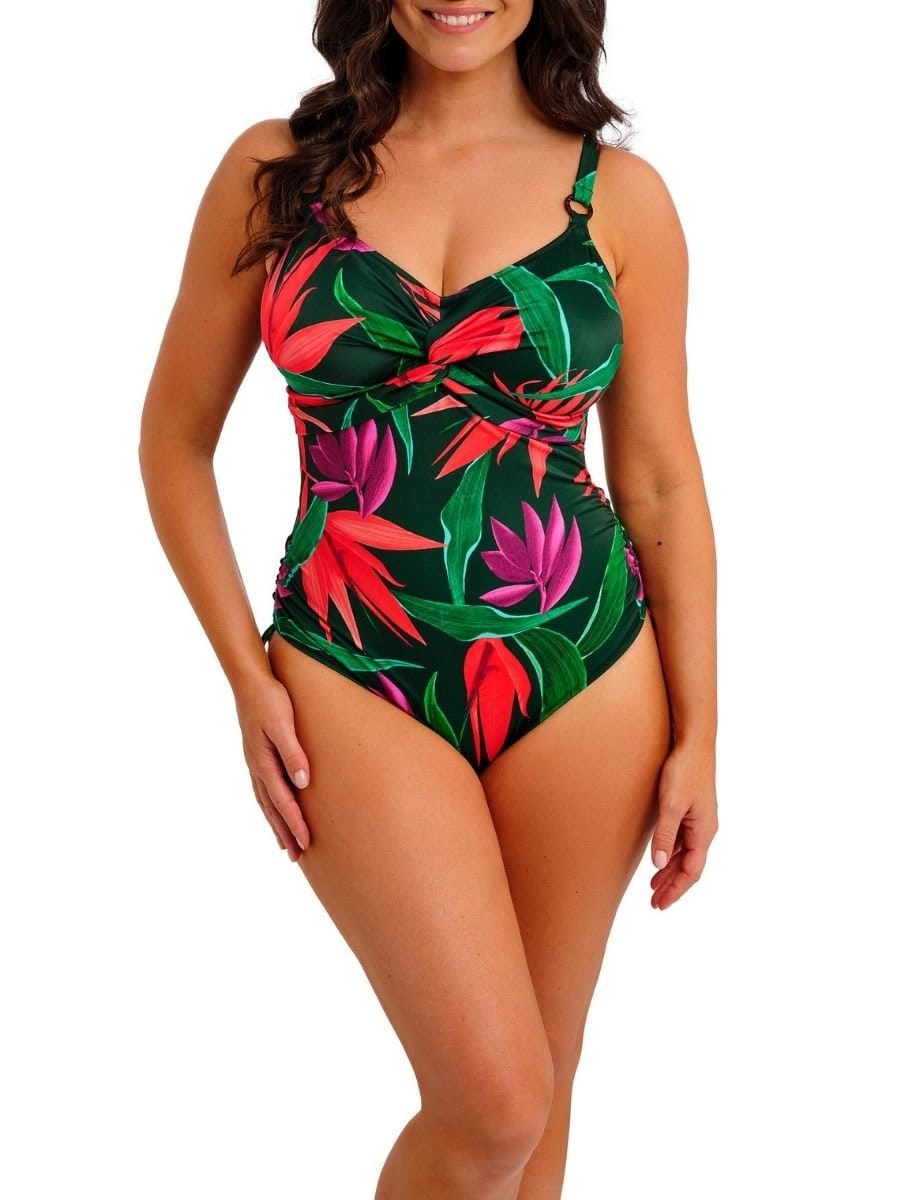 Fantasie Fantasie Women's Pichola Twist Front Swimsuit in Green - 4