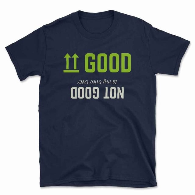 Bad Zebedee Bad Zebedee Men's Good Not Good Biker T-Shirt in Navy - 2