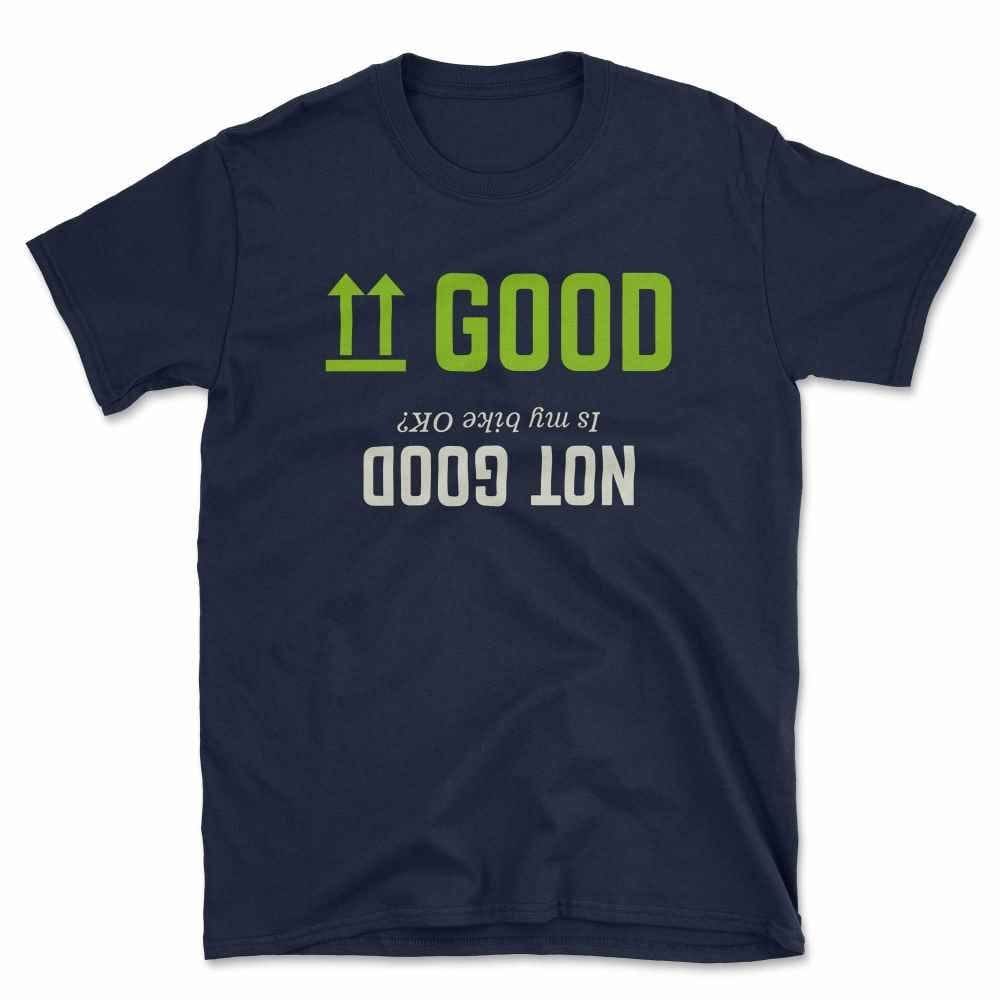 Bad Zebedee Bad Zebedee Men's Good Not Good Biker T-Shirt in Navy - 4