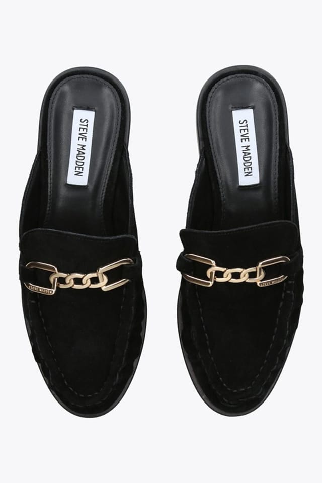 Steve Madden STEVE MADDEN Women's 'Kapture Black Suede' Suede Flats - 2