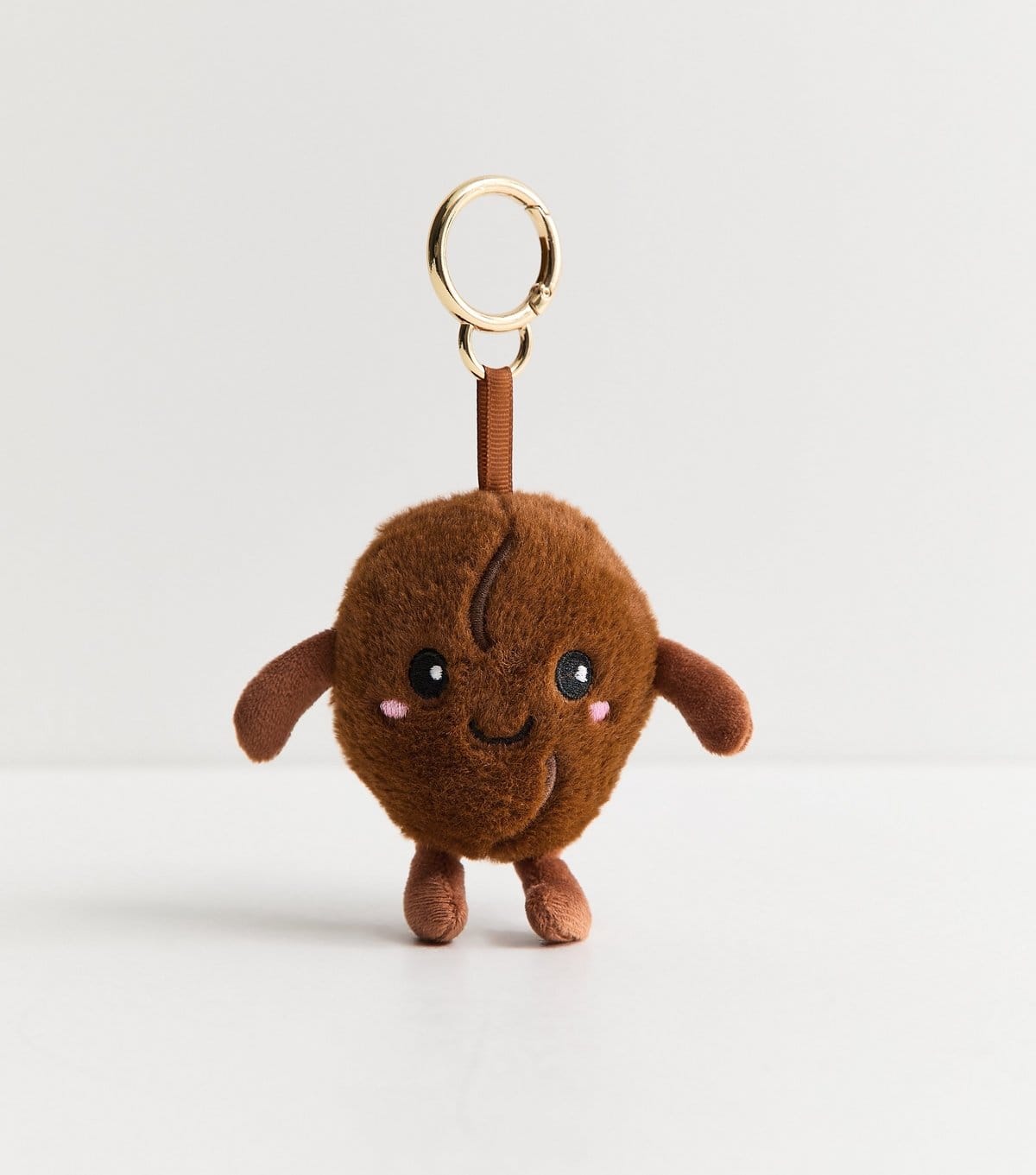 New Look Brown Plush Coffee Bean Bag Charm New Look - 4