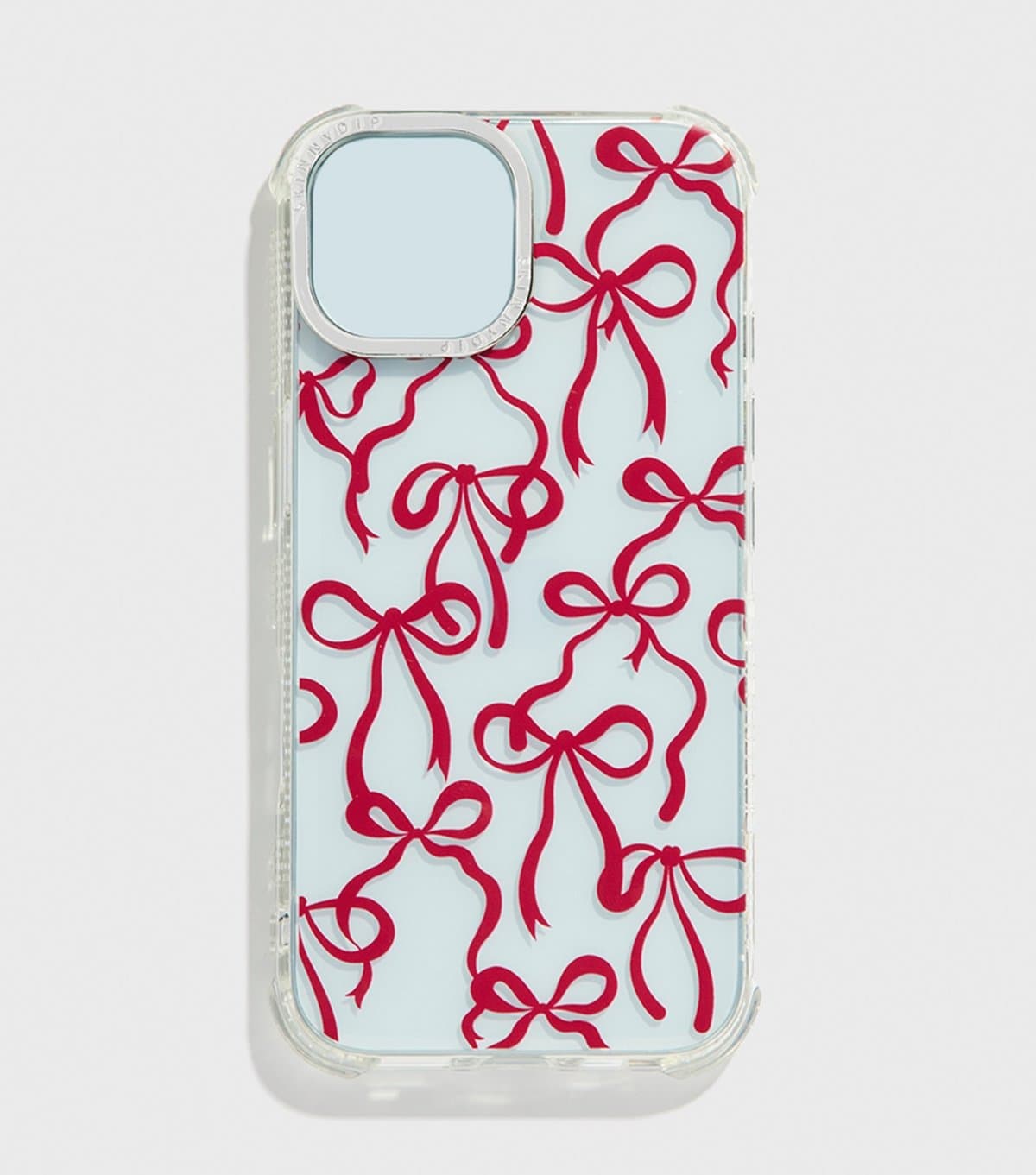 Skinnydip Dark Burgundy Bow Print iPhone Case Skinnydip New Look