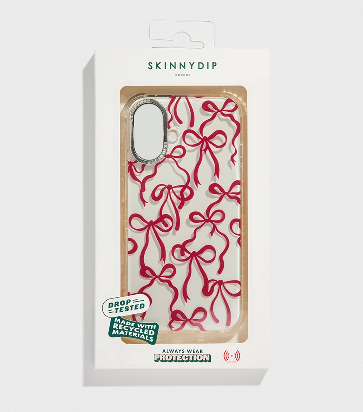 Skinnydip Dark Burgundy Bow Print iPhone Case Skinnydip New Look - 4