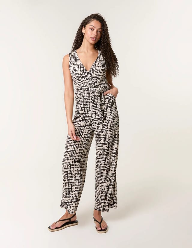 Blue Vanilla Sleeveless Belted Jumpsuit - 3