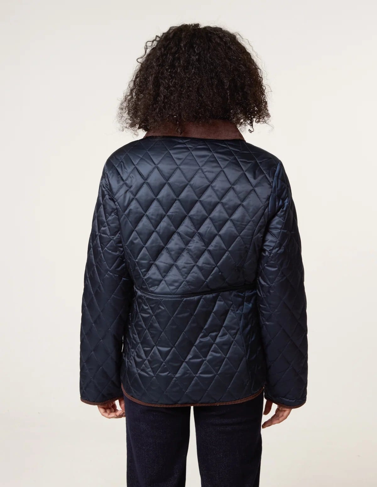 Blue Vanilla Diamond Quilted Cord Collar Coat - 4