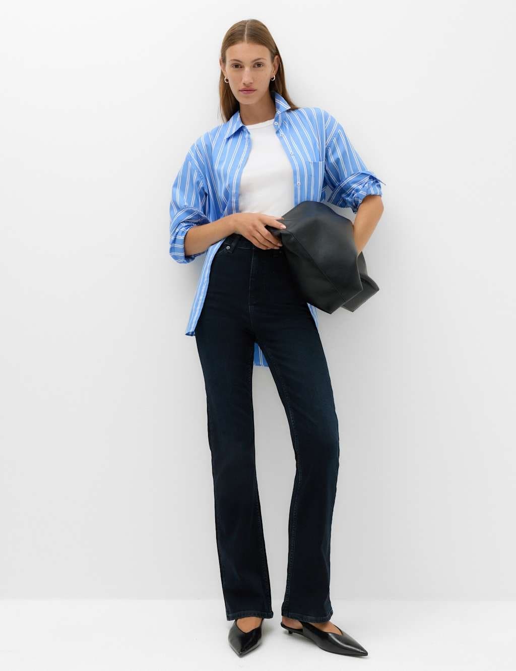 Marks & Spencer M&S Eva High Rise Bootcut Jeans Blue/Black