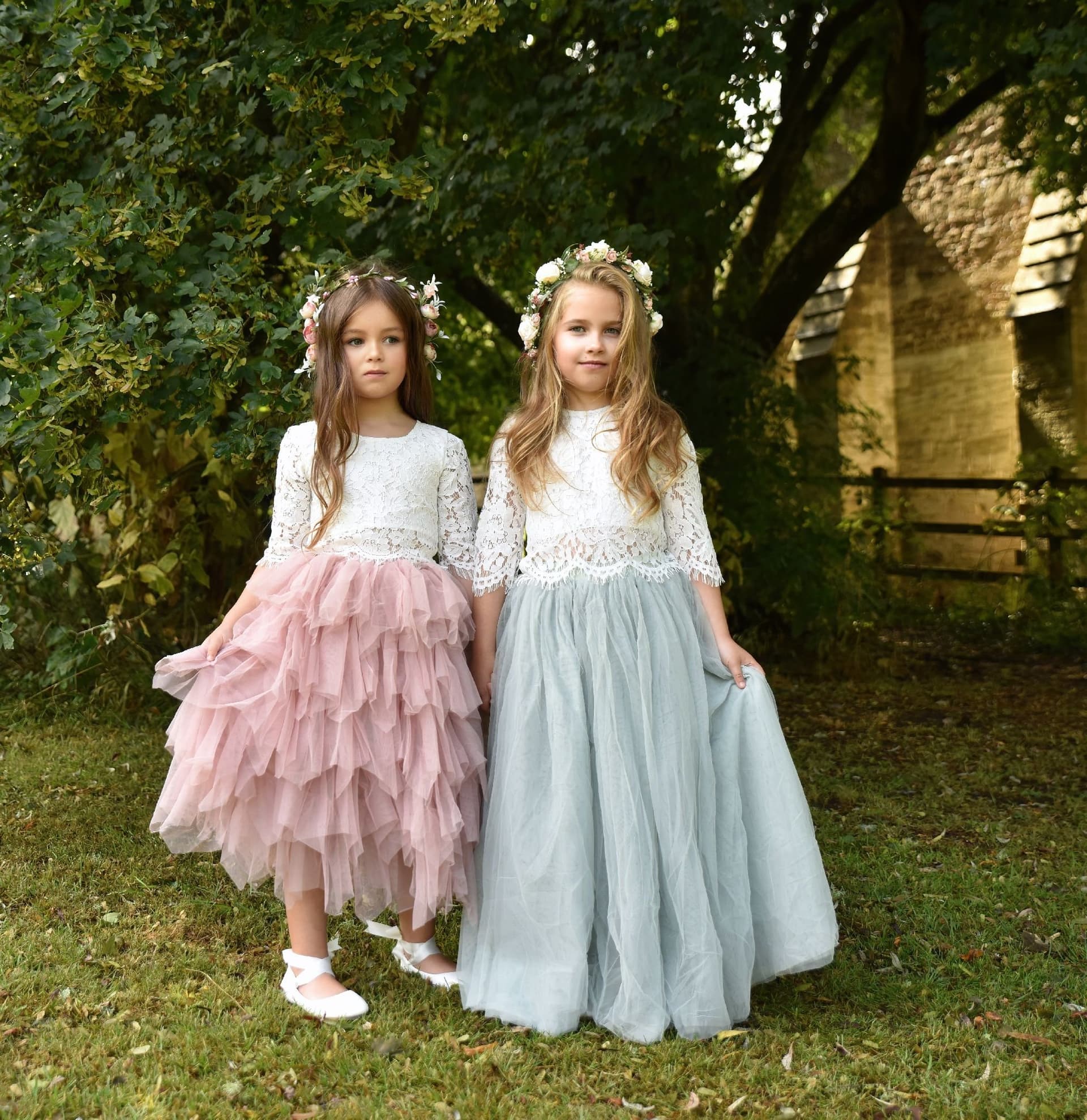 UK Flower Girl Boutique UK Flower Girl Boutique Women's Felicity Couture Flower Girl Set - Pistachio Green in Light Green