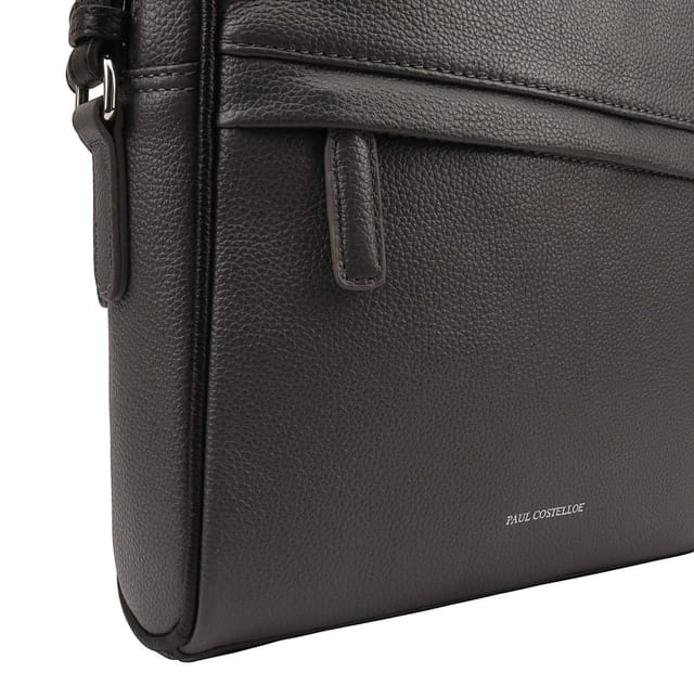Paul Costelloe Paul Costelloe Men's Ronny Leather Manbag in Grey - 3