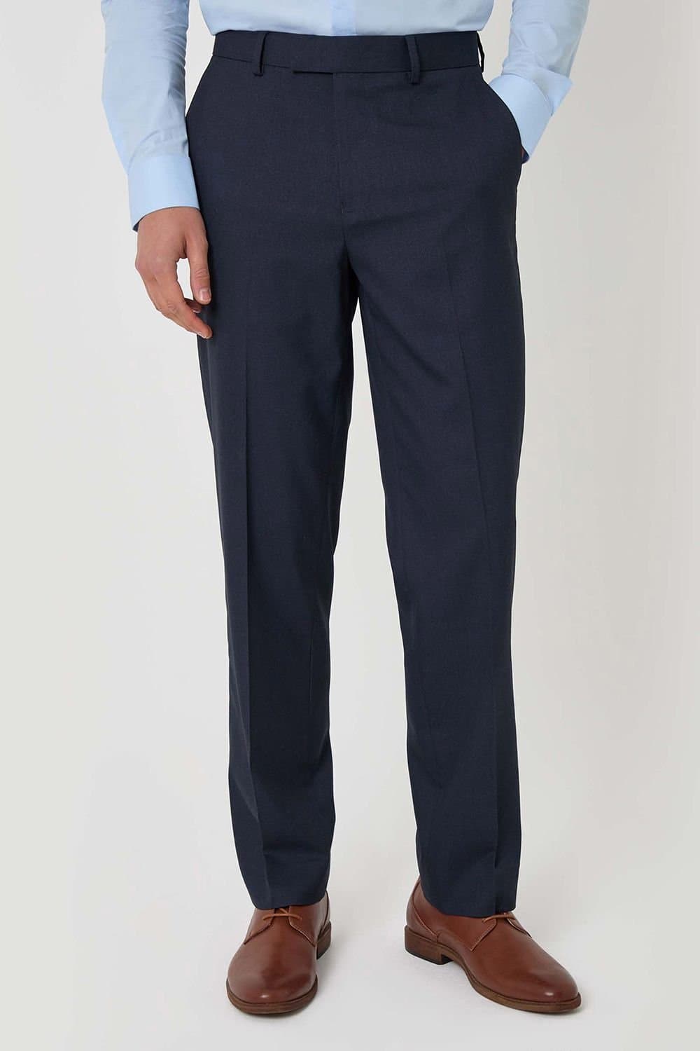 Threadbare Threadbare Men's Tailored Fit Suit Trousers in Navy