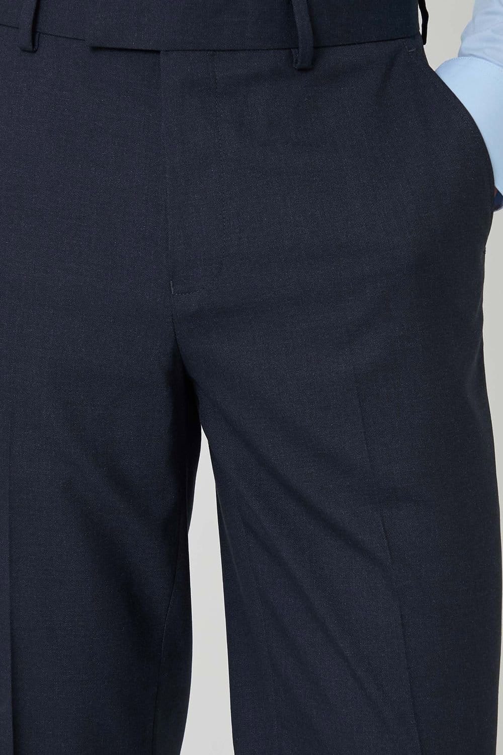 Threadbare Threadbare Men's Tailored Fit Suit Trousers in Navy - 4