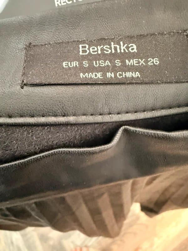 Bershka Faux leather shirt