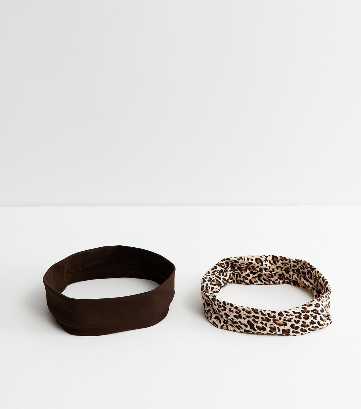 New Look Pack of 2 Brown Leopard Print Stretch Headbands New Look
