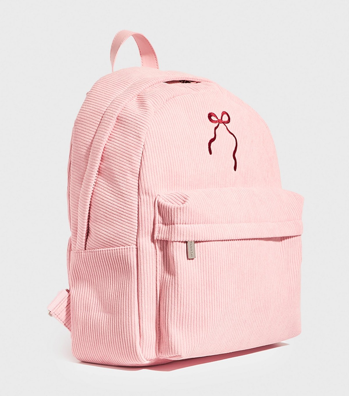 Skinnydip Pink Bow Embroidered Corduroy Backpack Skinnydip New Look - 2