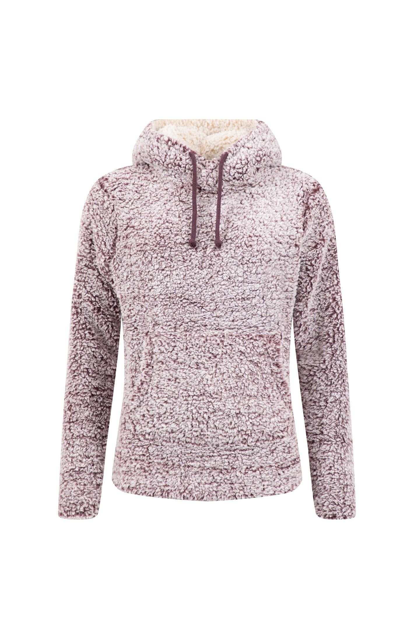 Weird Fish Weird Fish Women's Yara Cosy Fleece Hoodie in Aubergine - 2