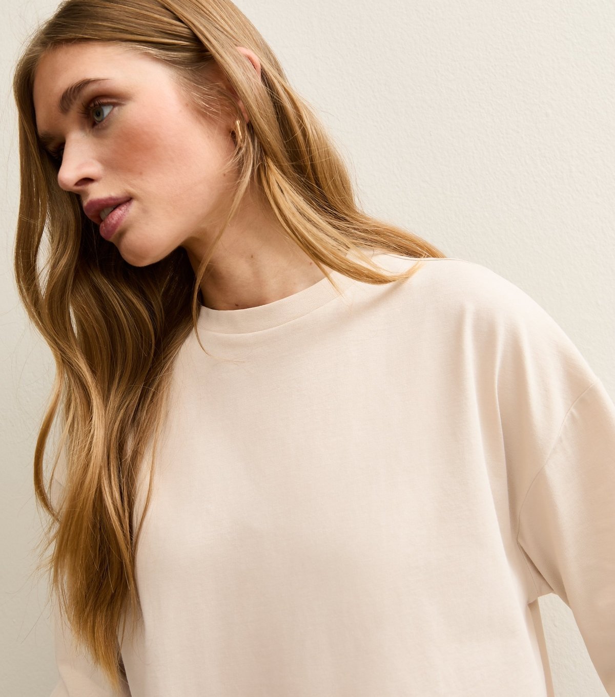 New Look Women's Stone Heavyweight Cotton Long Sleeve T-Shirt New Look - 2