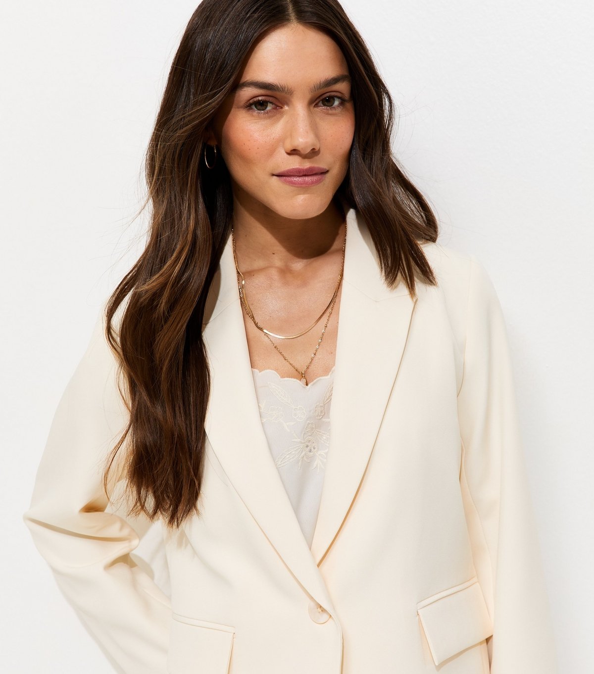 New Look Women's Petite White Single Button Tailored Blazer New Look - 2