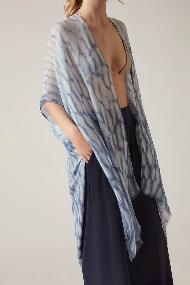 James Lakeland James Lakeland Women's Blue Shibori Print Kaftan - 3