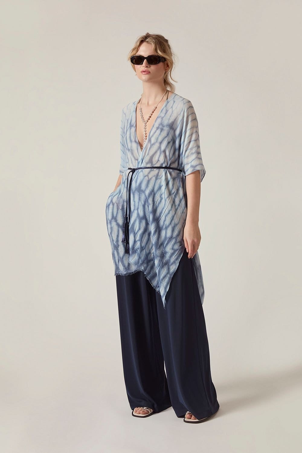 James Lakeland James Lakeland Women's Blue Shibori Print Kaftan - 4