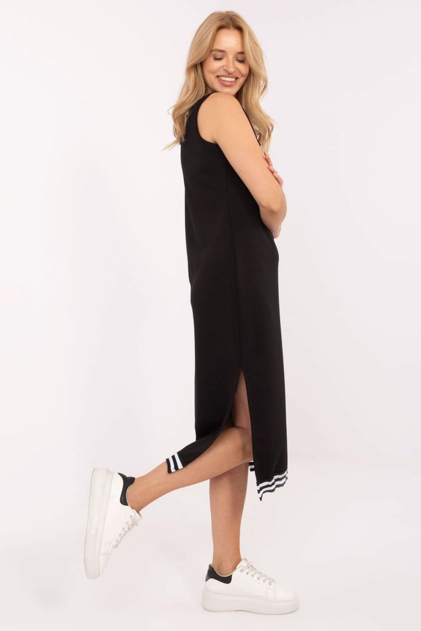 Love Lace Love Lace Women's Hoodie Zip Midi Dress Casual Set in Black - 1