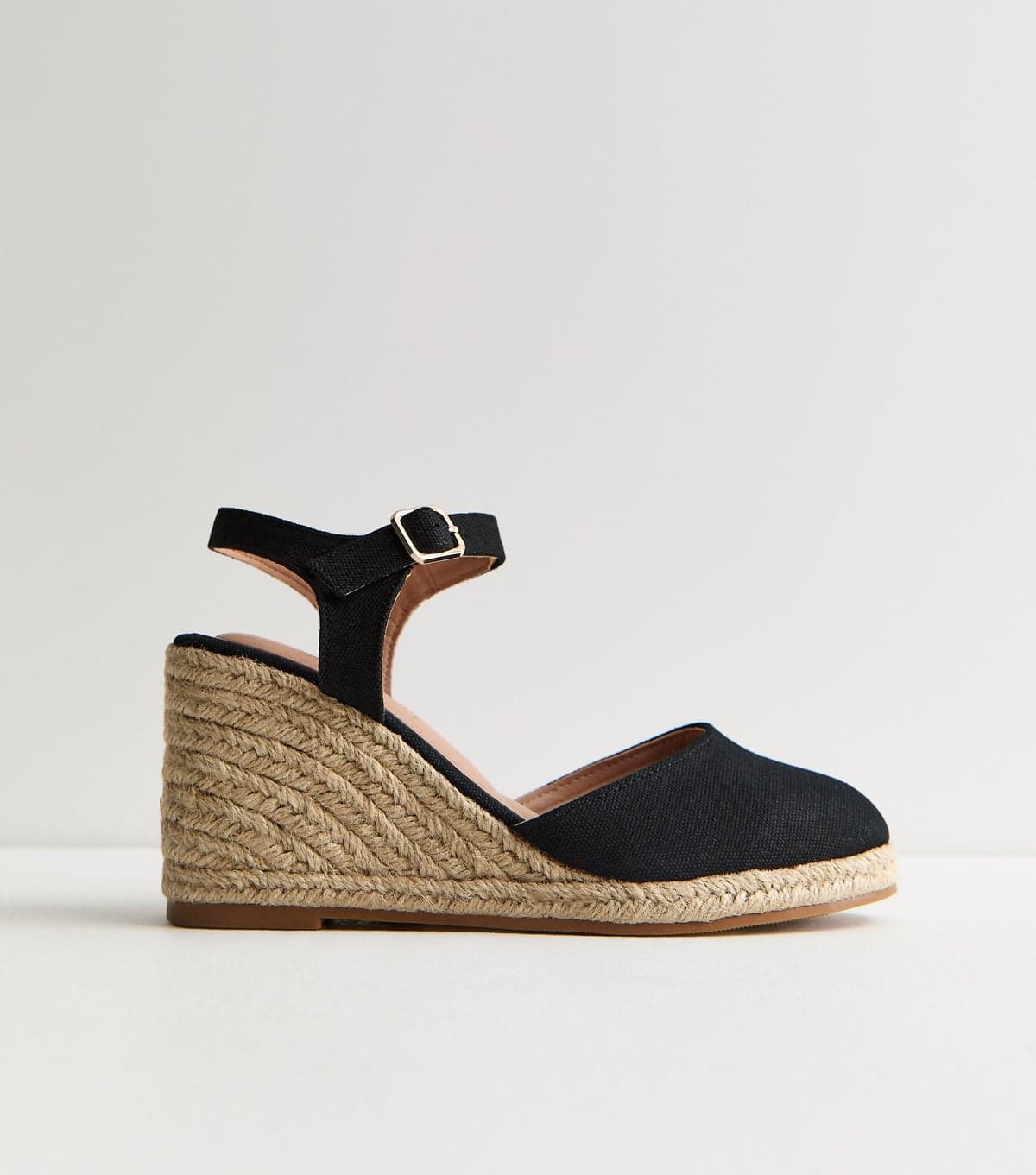 New Look Women's Black Espadrille Wedges Vegan New Look