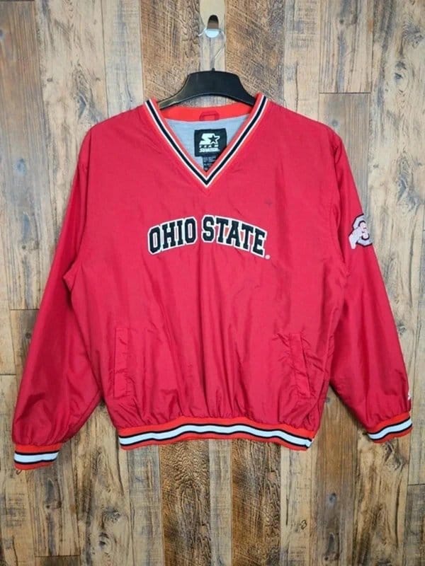 Starter Ohio State Buckeyes Red Windbreaker Jacket
