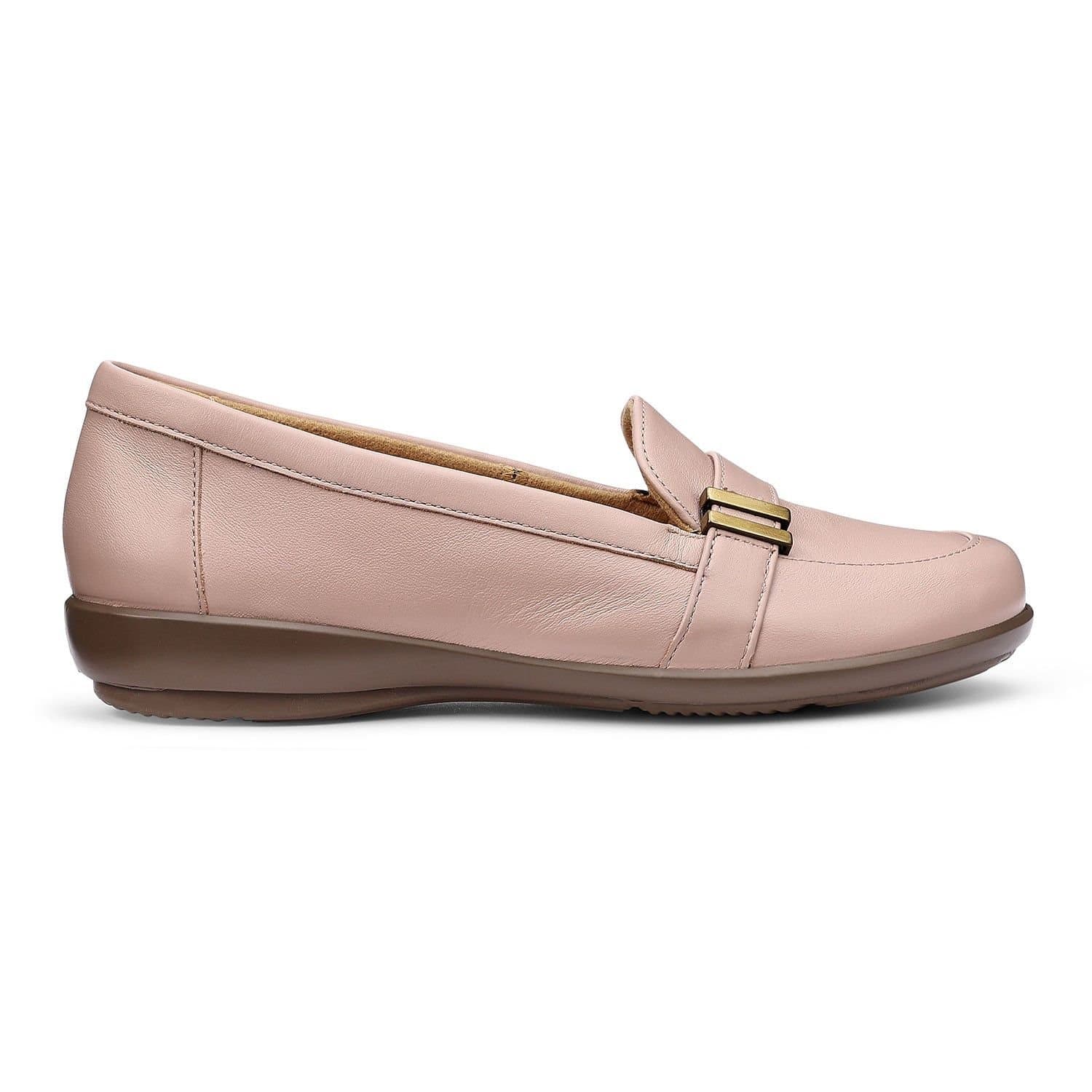 Hotter Hotter Women's Wide Fit 'Clay' Loafers in Pale Pink