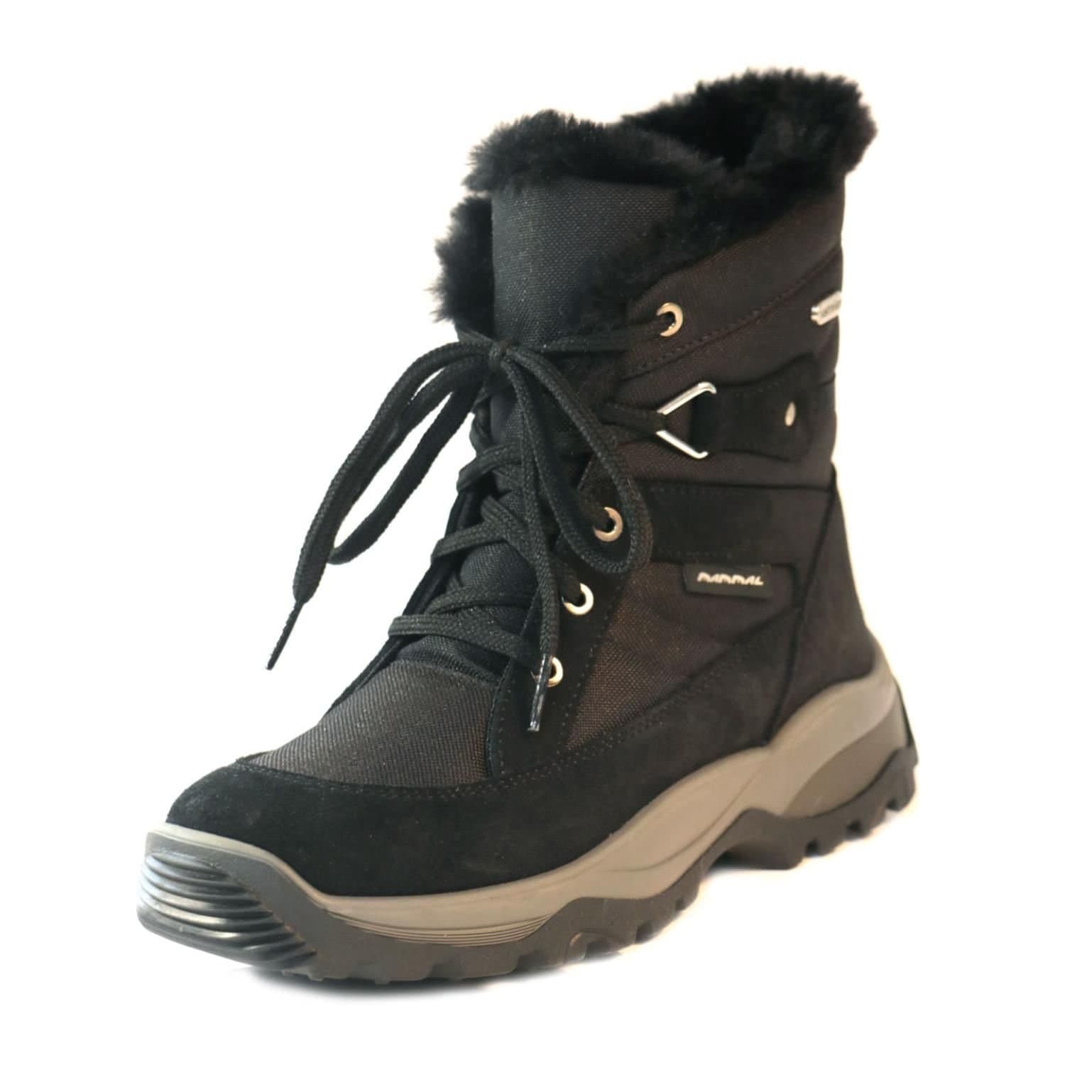 Mammal Mammal Women's 'Iona' Insulated Winter Ankle Boots with Ice Grips in Black