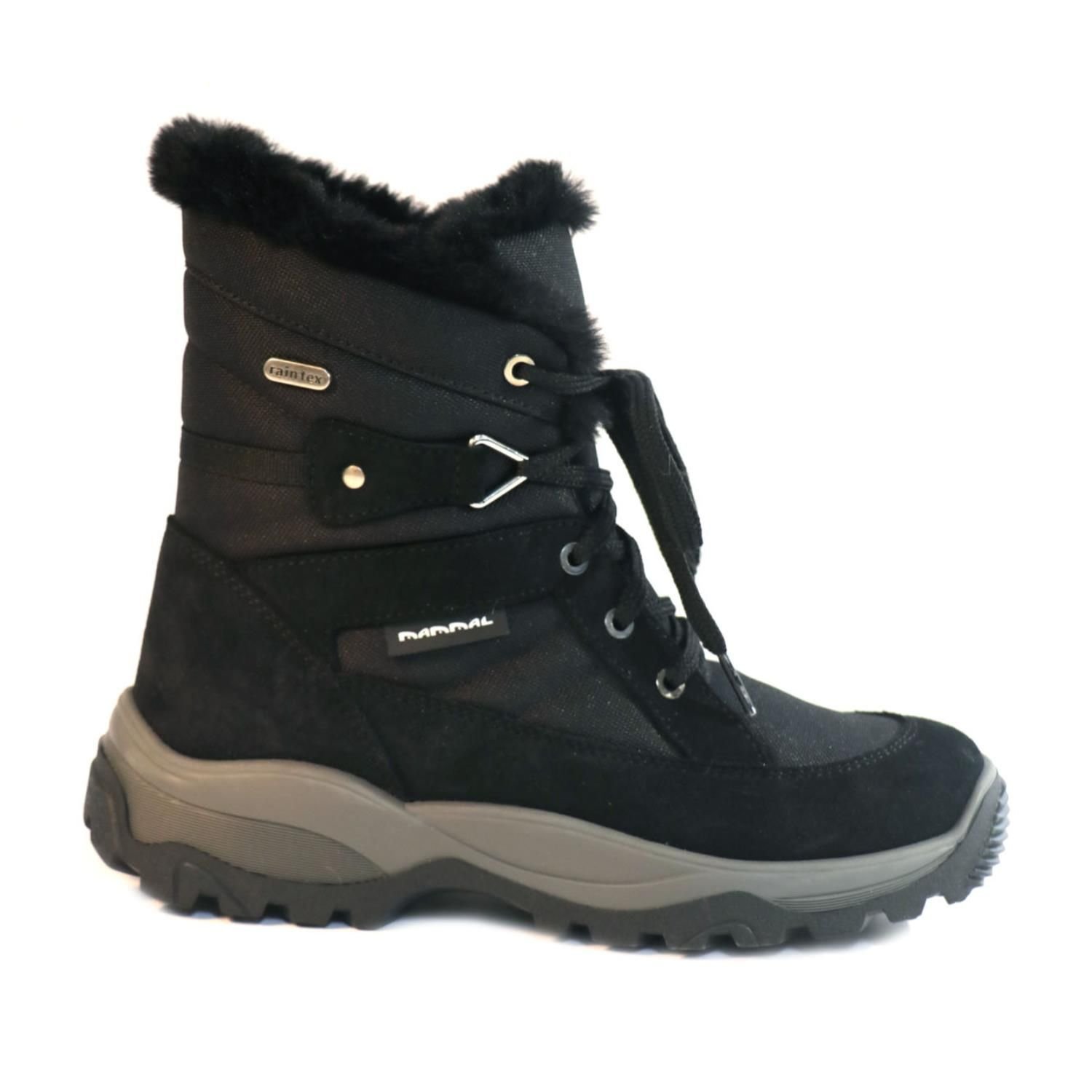 Mammal Mammal Women's 'Iona' Insulated Winter Ankle Boots with Ice Grips in Black - 2