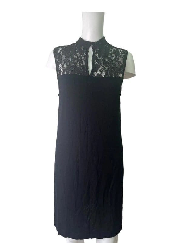 Next Black Lace Choker Neck Dress Size Medium 14
