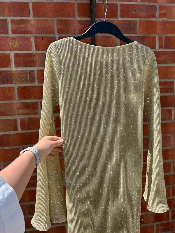 ASOS ASOS gold sequin mini dress or beach cover up