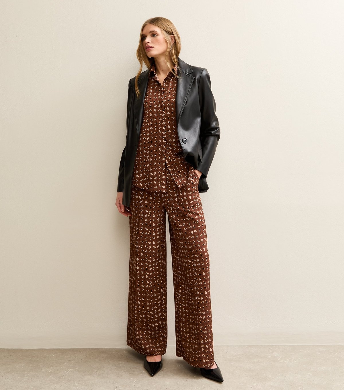 New Look Women's Brown Paisley Longline Shirt New Look - 3