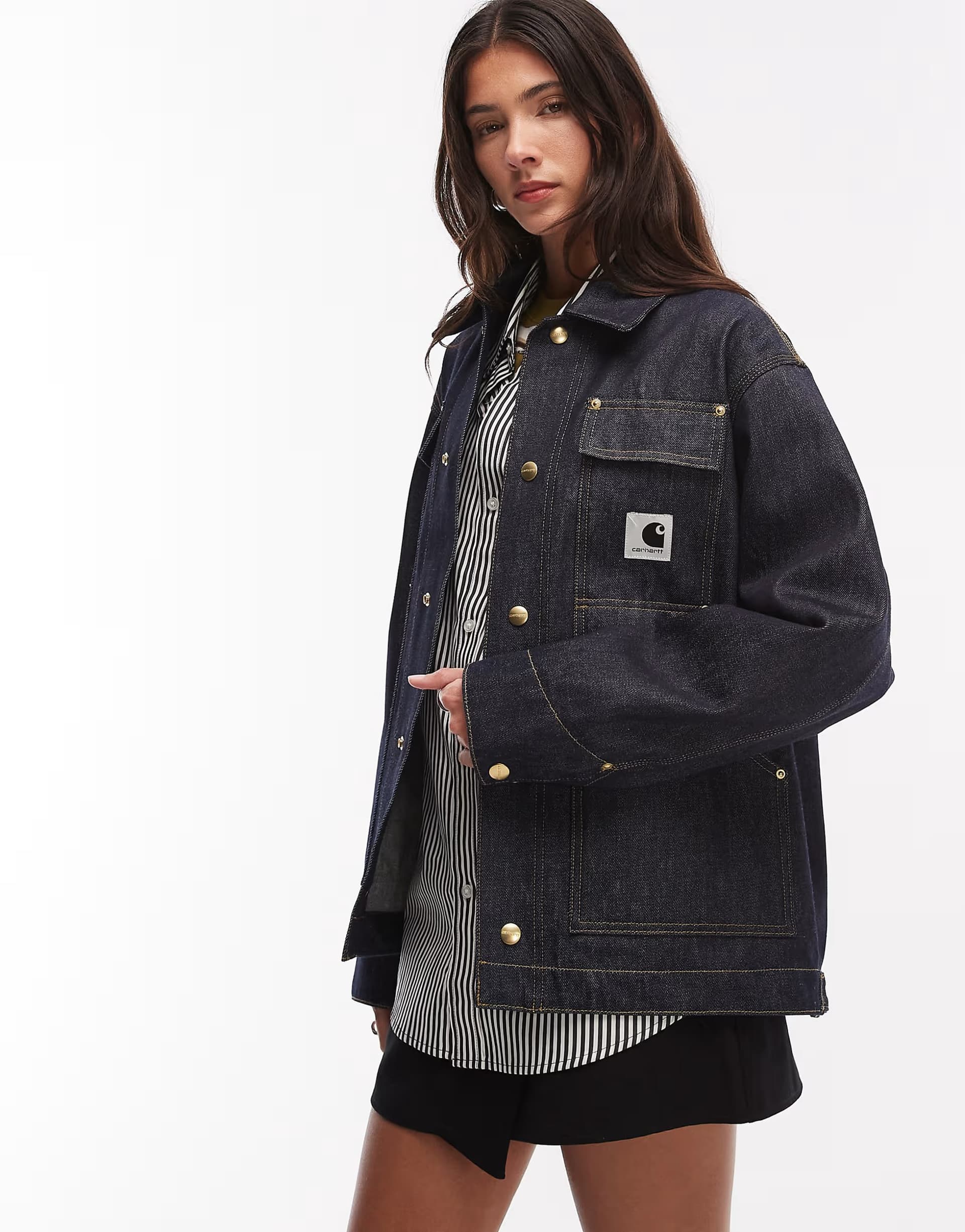 ASOS Carhartt WIP OG arctic co-ord rigid denim jacket in blue
