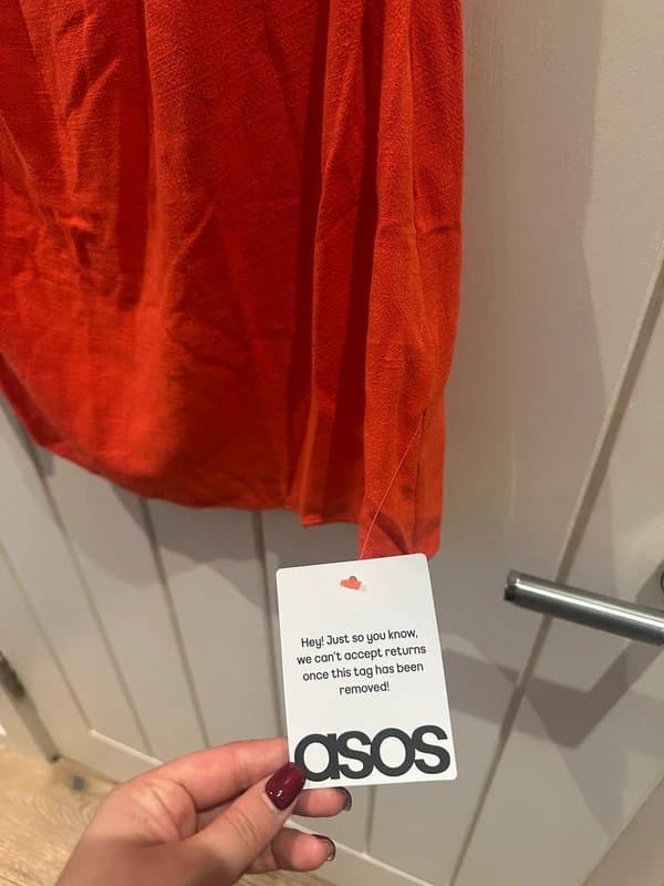 Topshop Topshop Red Twist Mini Dress Linen Blend
