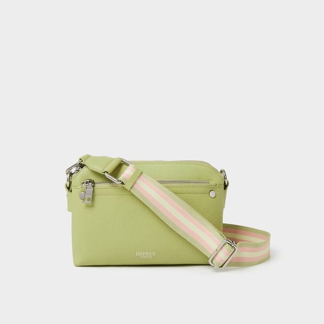 OSPREY LONDON OSPREY LONDON Women's The Stella Leather Crossbody Bag in Light Green - 2