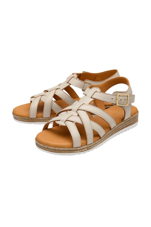 Ravel Ravel Women's 'Ryal' Leather Flat Sandals in Beige - 2