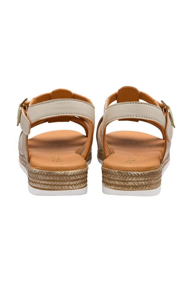 Ravel Ravel Women's 'Ryal' Leather Flat Sandals in Beige - 3