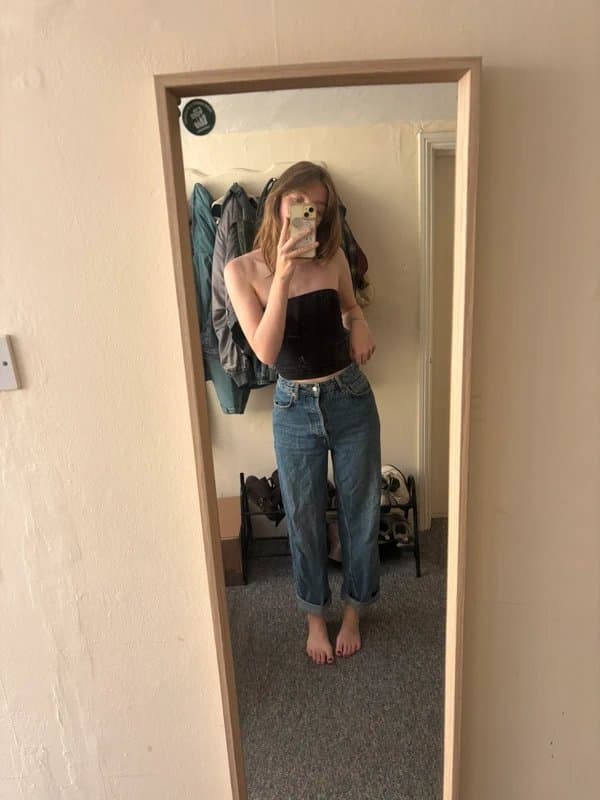 Topshop Topshop high waisted baggy jeans