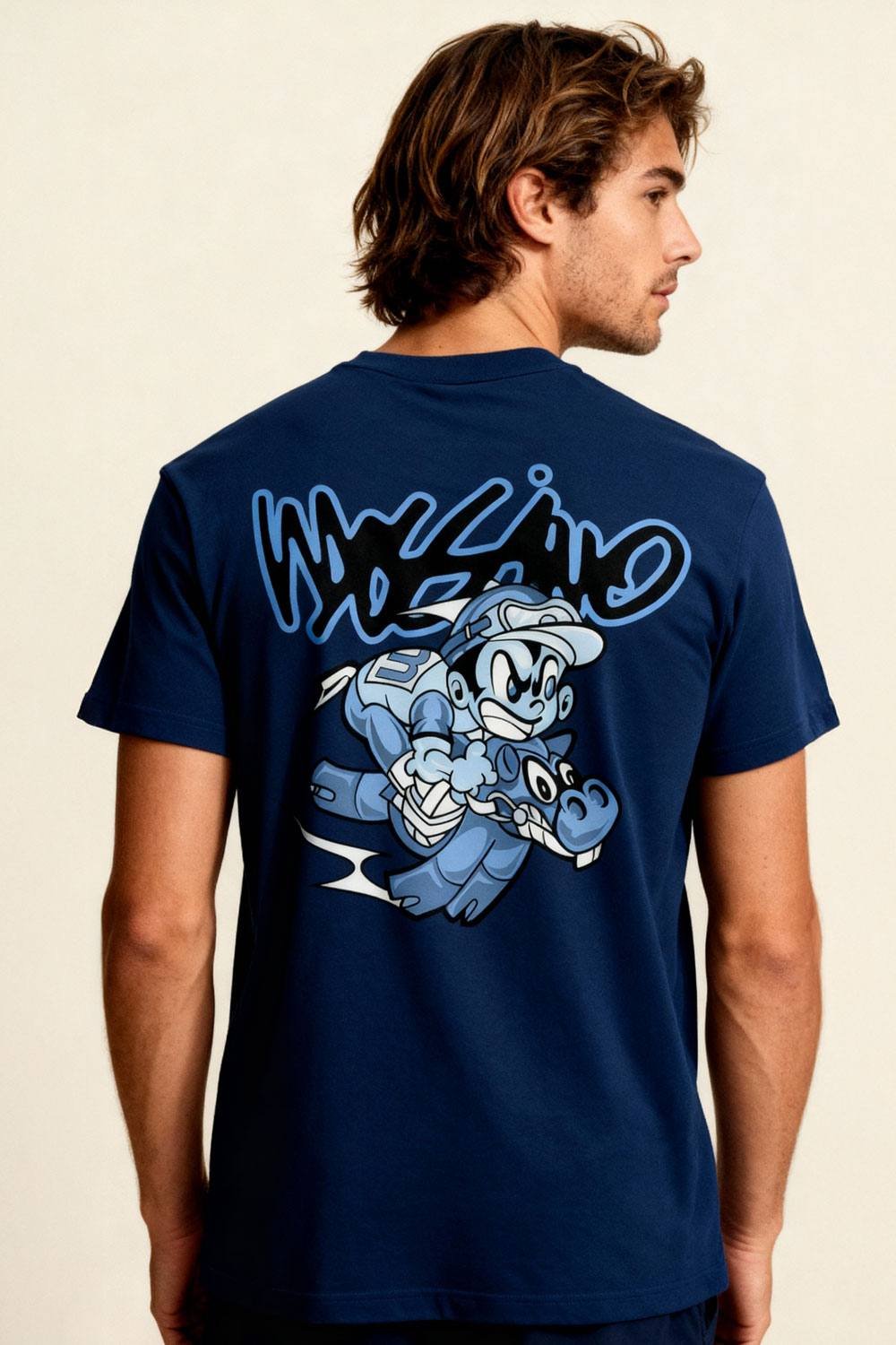 Mossimo Mossimo Men's Horse Race T-Shirt in Navy - 3