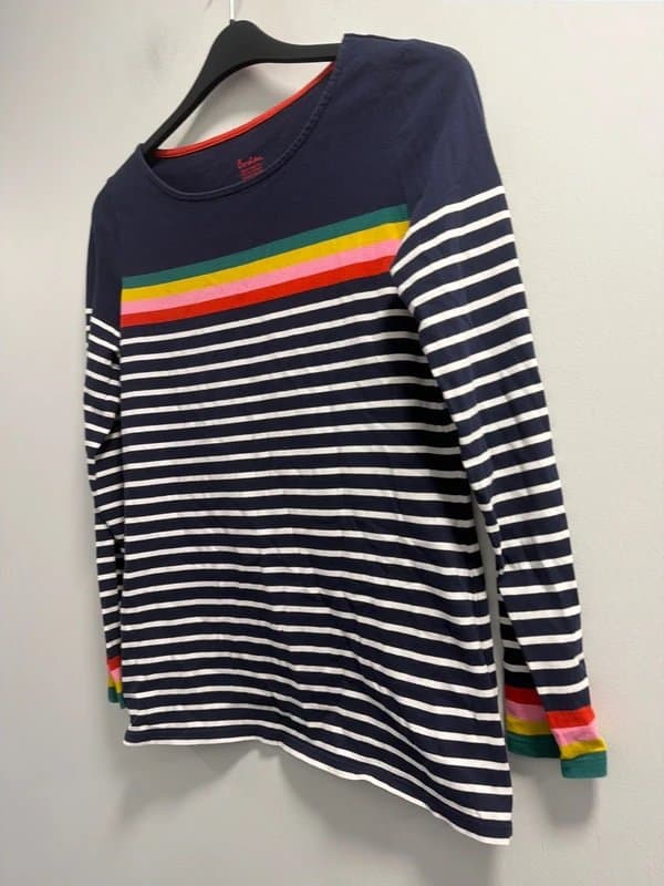 Boden Boden Striped Long Sleeve Top Uk 10