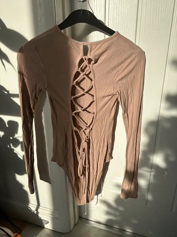 Topshop Blush pink long sleeve Topshop bodysuit