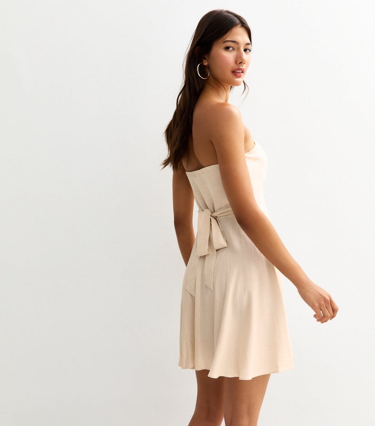 New Look Women's Stone Linen Look Belted Mini Dress New Look - 4